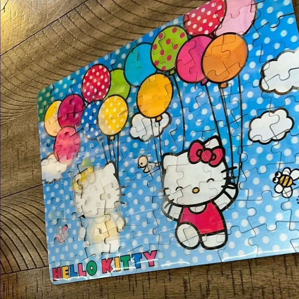 Hello Kitty 🐱 🌺 Lenticular Puzzle 🧩 Set - balloons 🎈🎈 too! 2011 Sanrio USA 🇺🇸